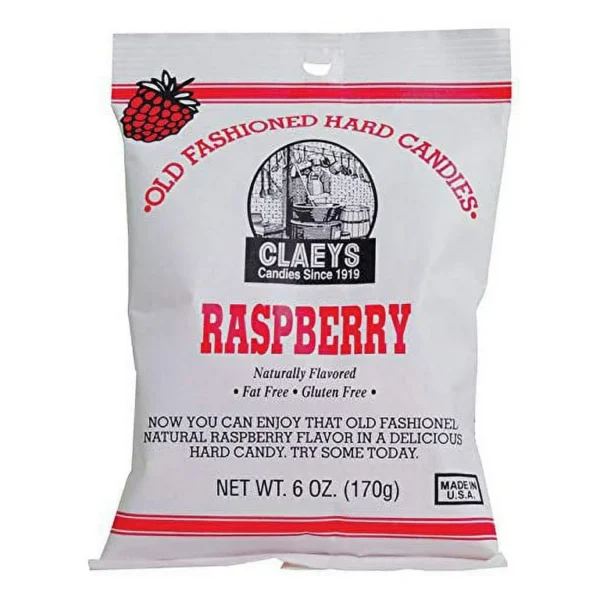 Claeys Raspberry Old-Fashioned Hard Candy - 6 oz Bag